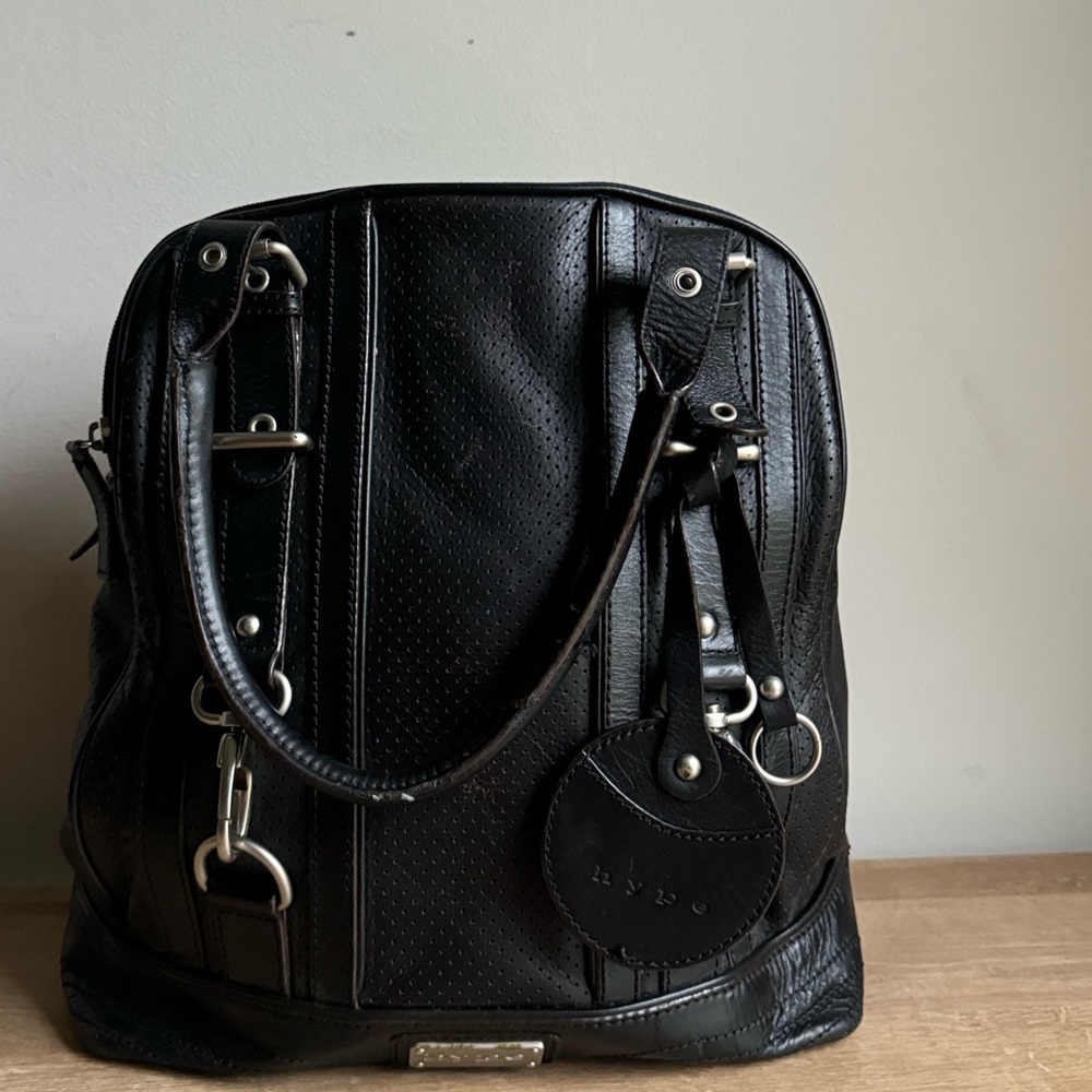 Hype Black Women's Leather Backpack